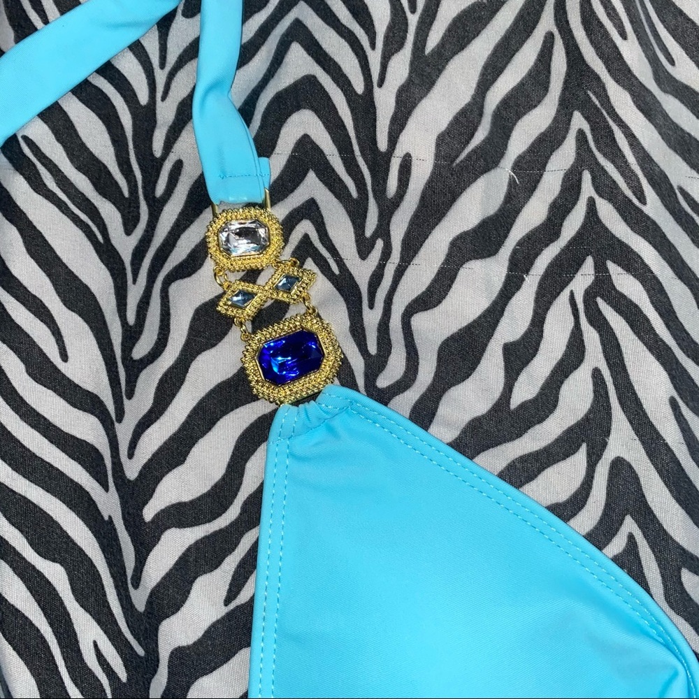 🖤halter bikini set with rhinestones - Picture 4 of 6